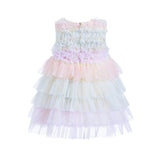 Purple Ruffle Layered Tulle Dress