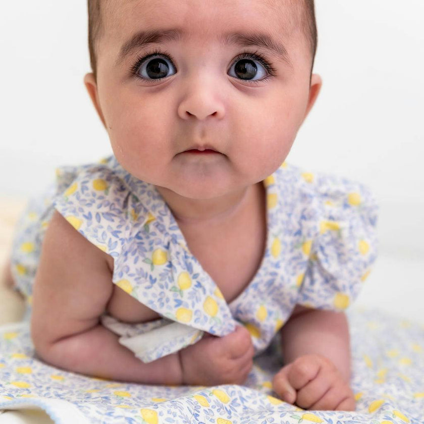Lemons Pima Cotton Baby Bloomer w/ Cross Straps
