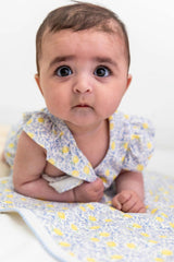 Lemons Pima Cotton Baby Bloomer w/ Cross Straps