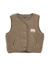 children's merino wool vest - hazelnut