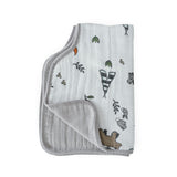 Cotton Muslin Burp Cloth - Forest Friends