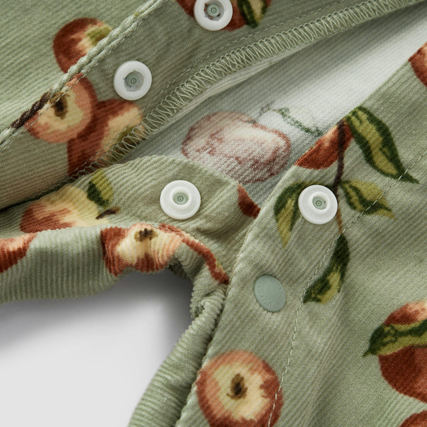 Apple Orchard Corduroy Ruffle Snap Jumper