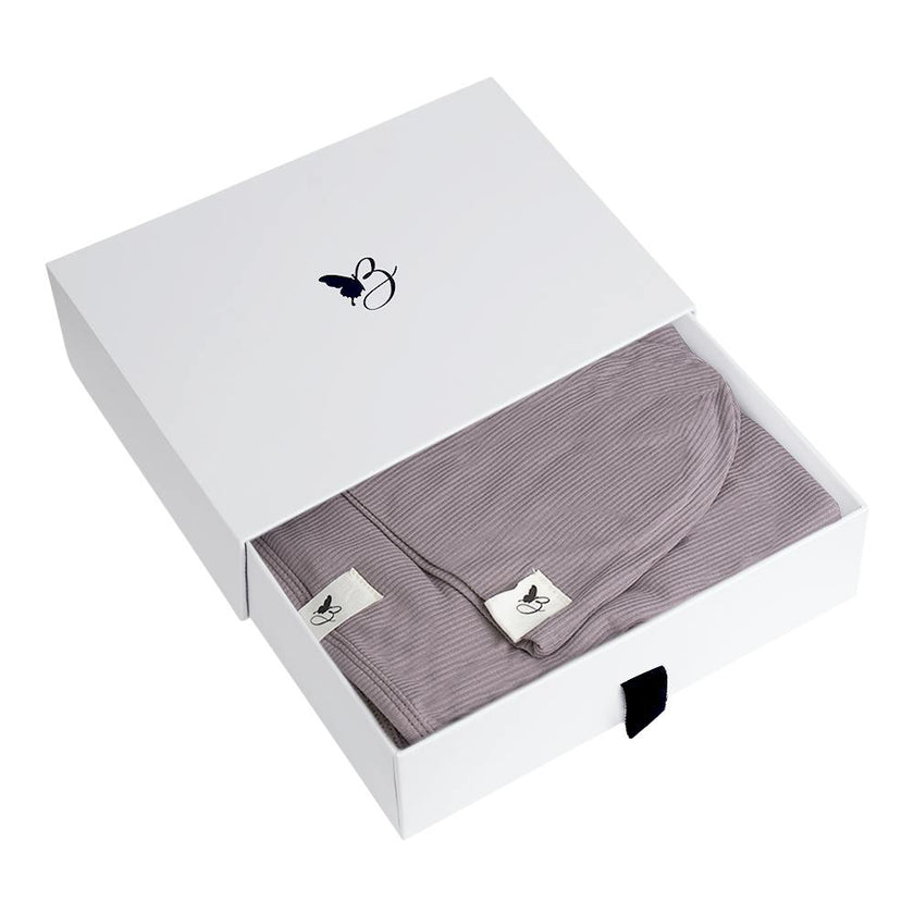 Bebe Bella Ribbed Blanket and Hat Two Piece Set