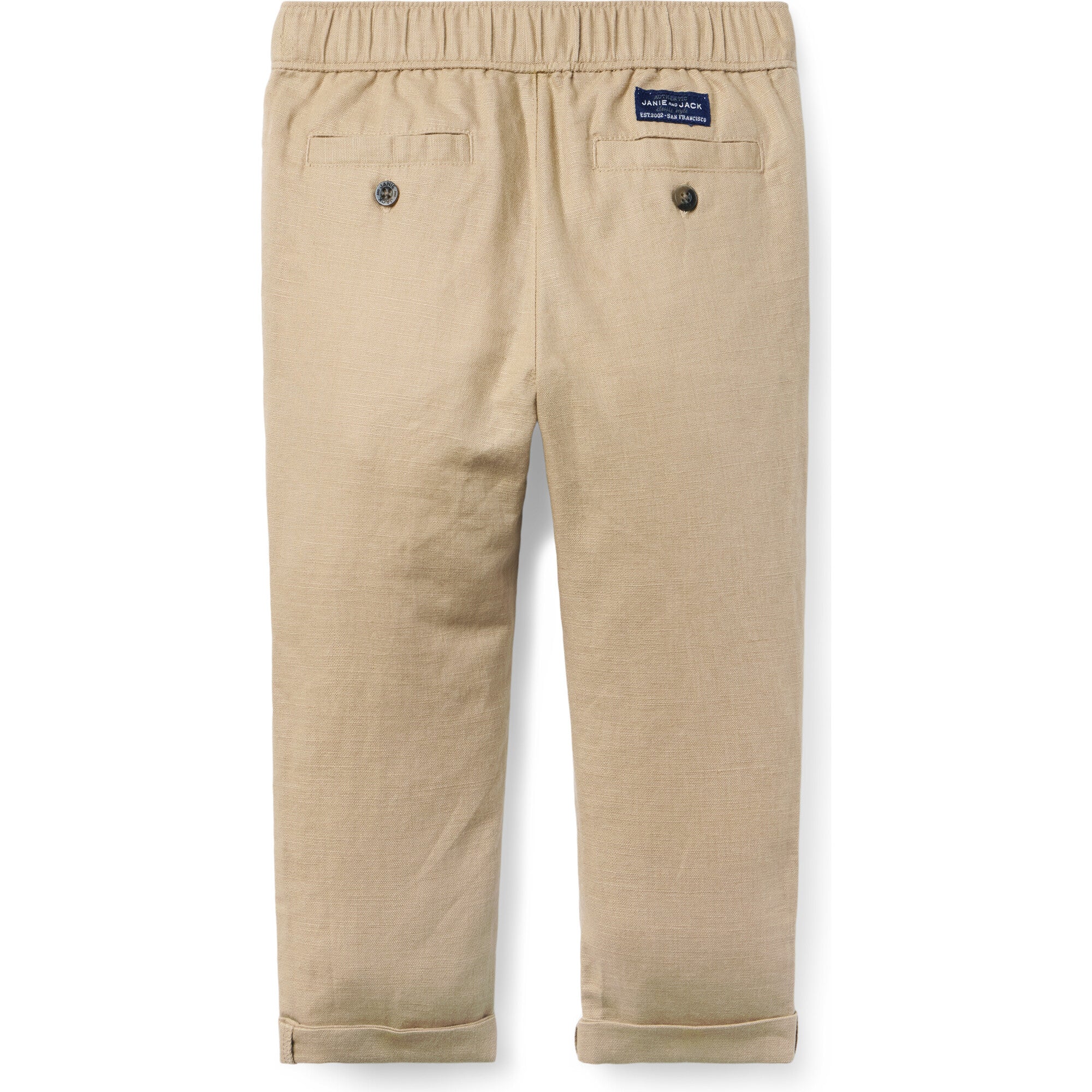 Linen-Cotton Cuffed Pant
