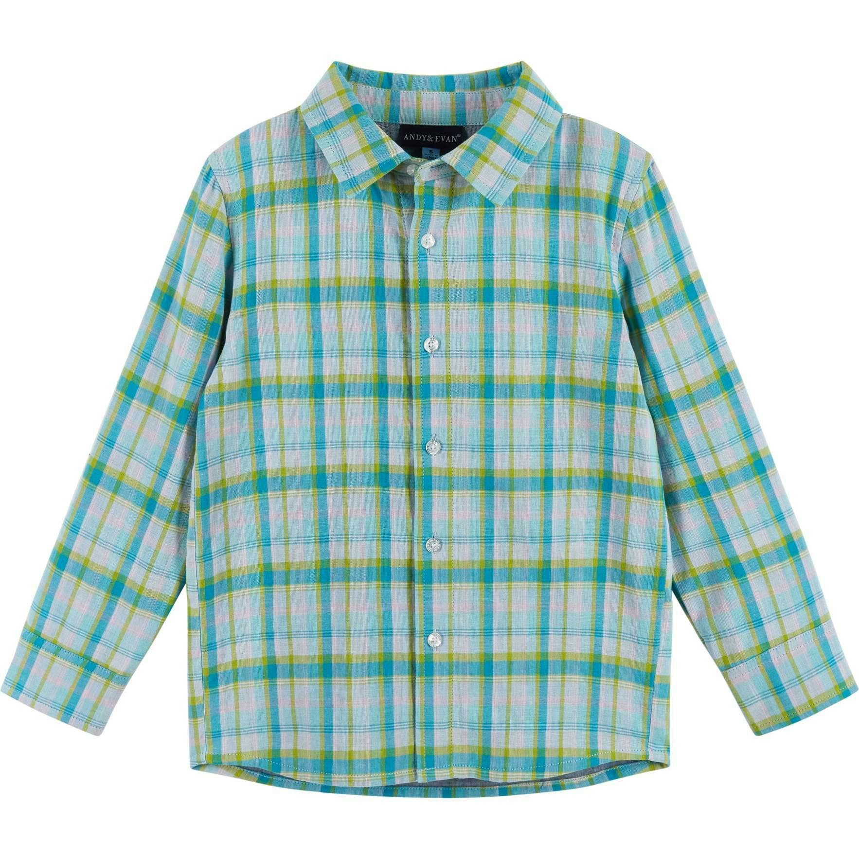 Boys 4-Piece Vest Set | Navy & Khaki Plaid