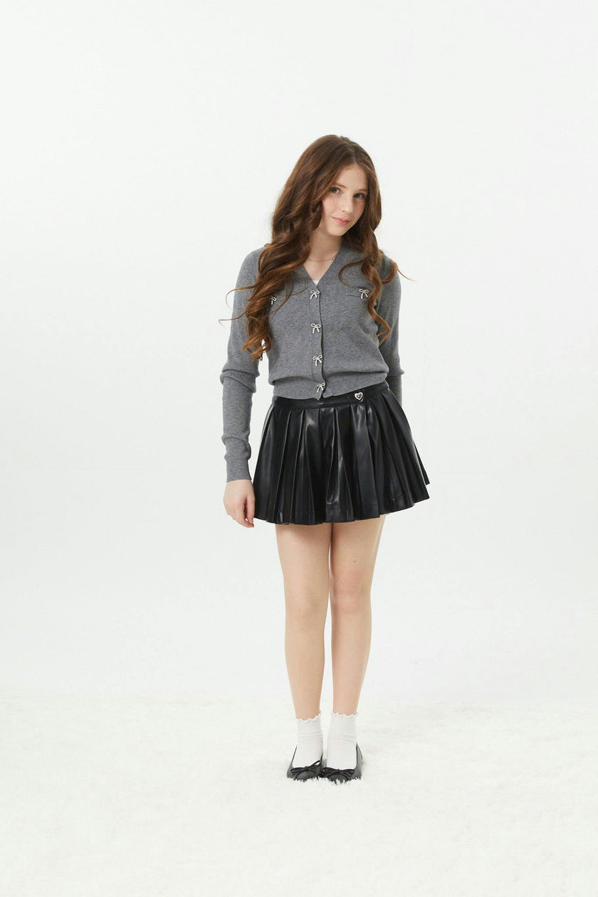 Jane Black Vegan Leather Pleated Skort