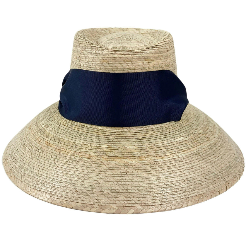 Wildflower Sun Hat (PreOrder Shipping June 15th) - Navy Wide & Short Grosgrain Ribbon