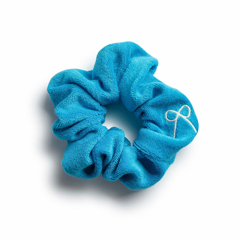 Halo Luxe Signature Terry Logo Scrunchie - Teal