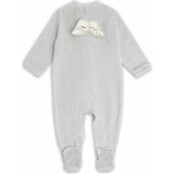 Velour Angel Wing™ Sleepsuit - Silver & Grey