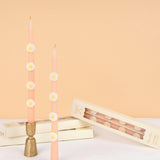 Pink Daisy Taper Candles