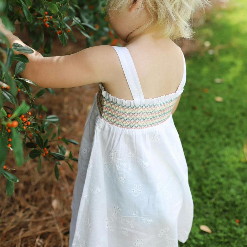 Rosie Dress in White Alyssum