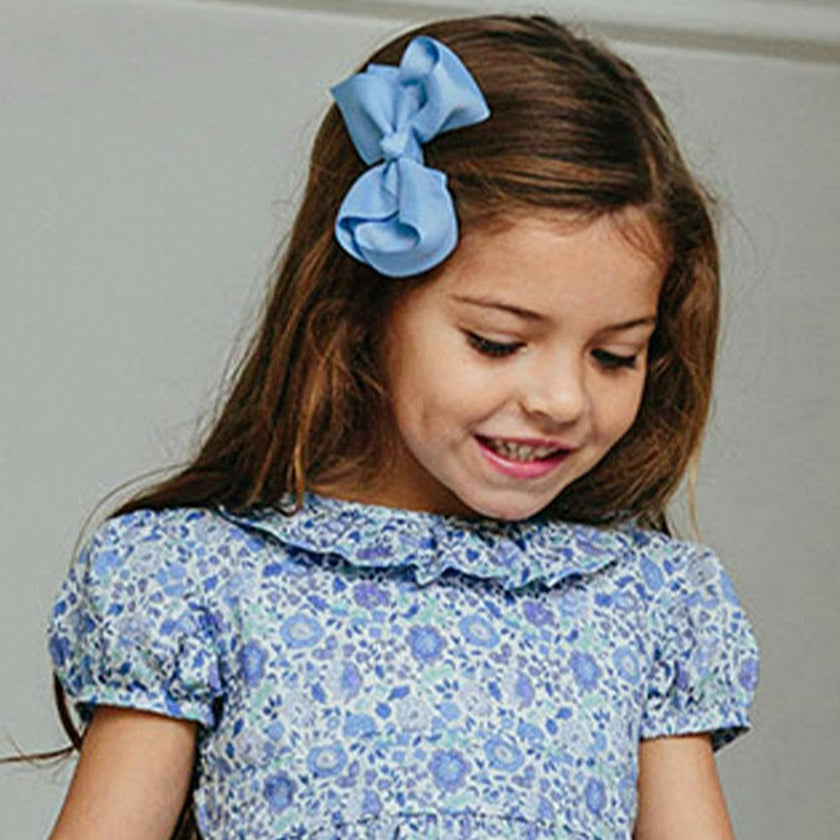 Extra Large Bow Hair Clip in French Blue