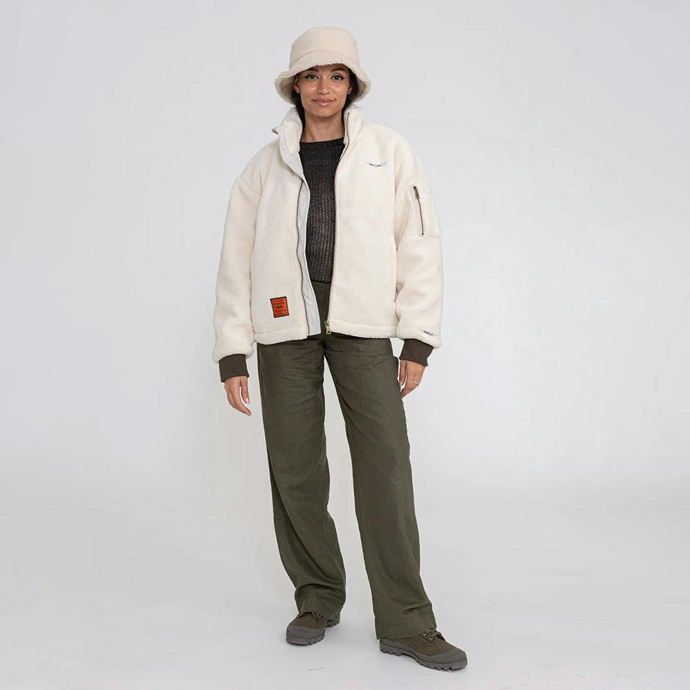 BOMBERS ORIGINAL Cleveland Fleece Jacket - Creme