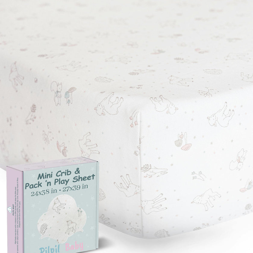 Peruvian Pima Cotton Mini Crib & Pack 'n Play Fitted Sheet – Lambie Meadow