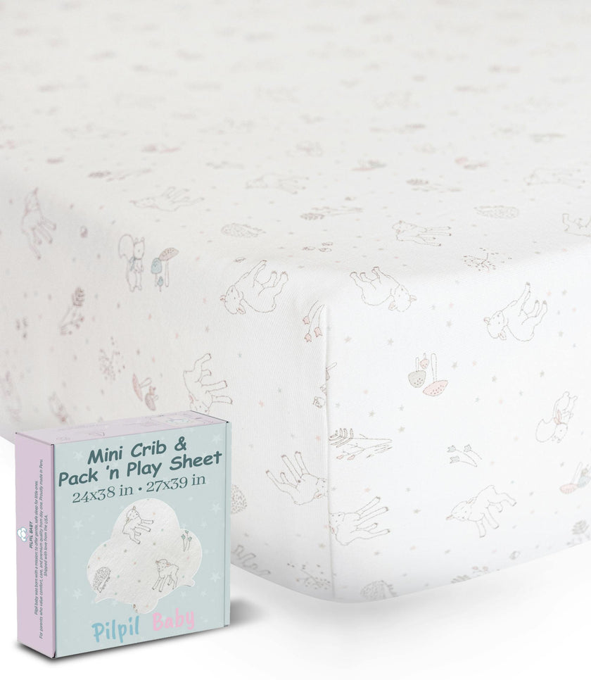 Peruvian Pima Cotton Mini Crib & Pack 'n Play Fitted Sheet – Lambie Meadow