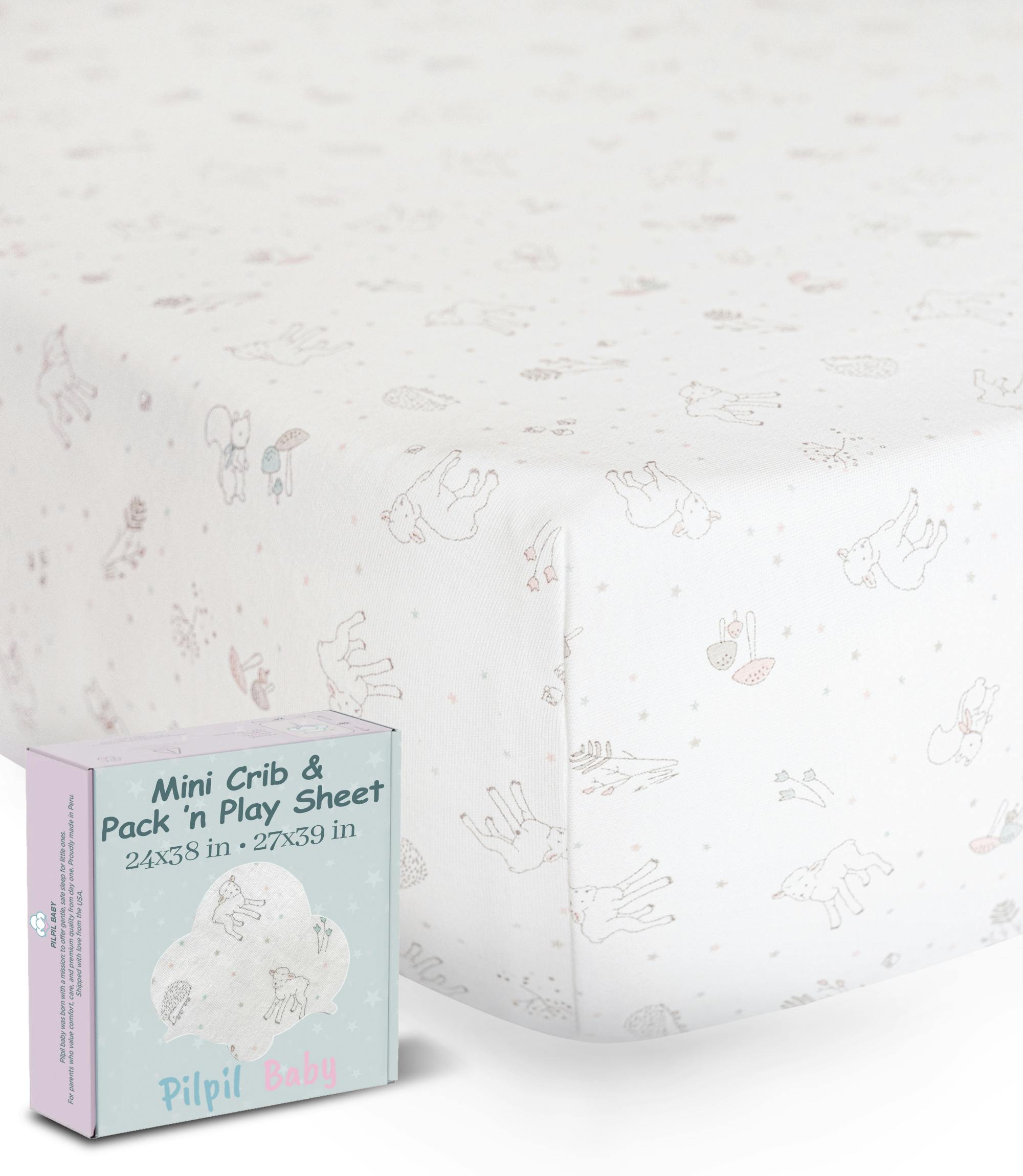 Peruvian Pima Cotton Mini Crib & Pack 'n Play Fitted Sheet – Lambie Meadow