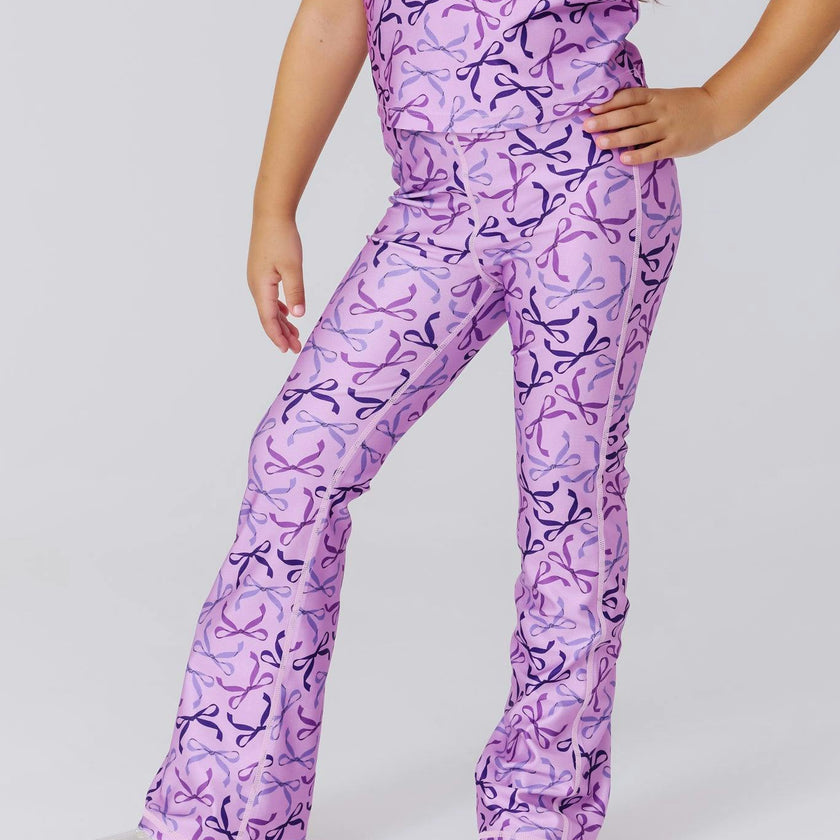 Girls Hi-Shine Flare Legging