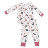 Southern Woodland Animals Pink - Long Sleeve Loungewear Set