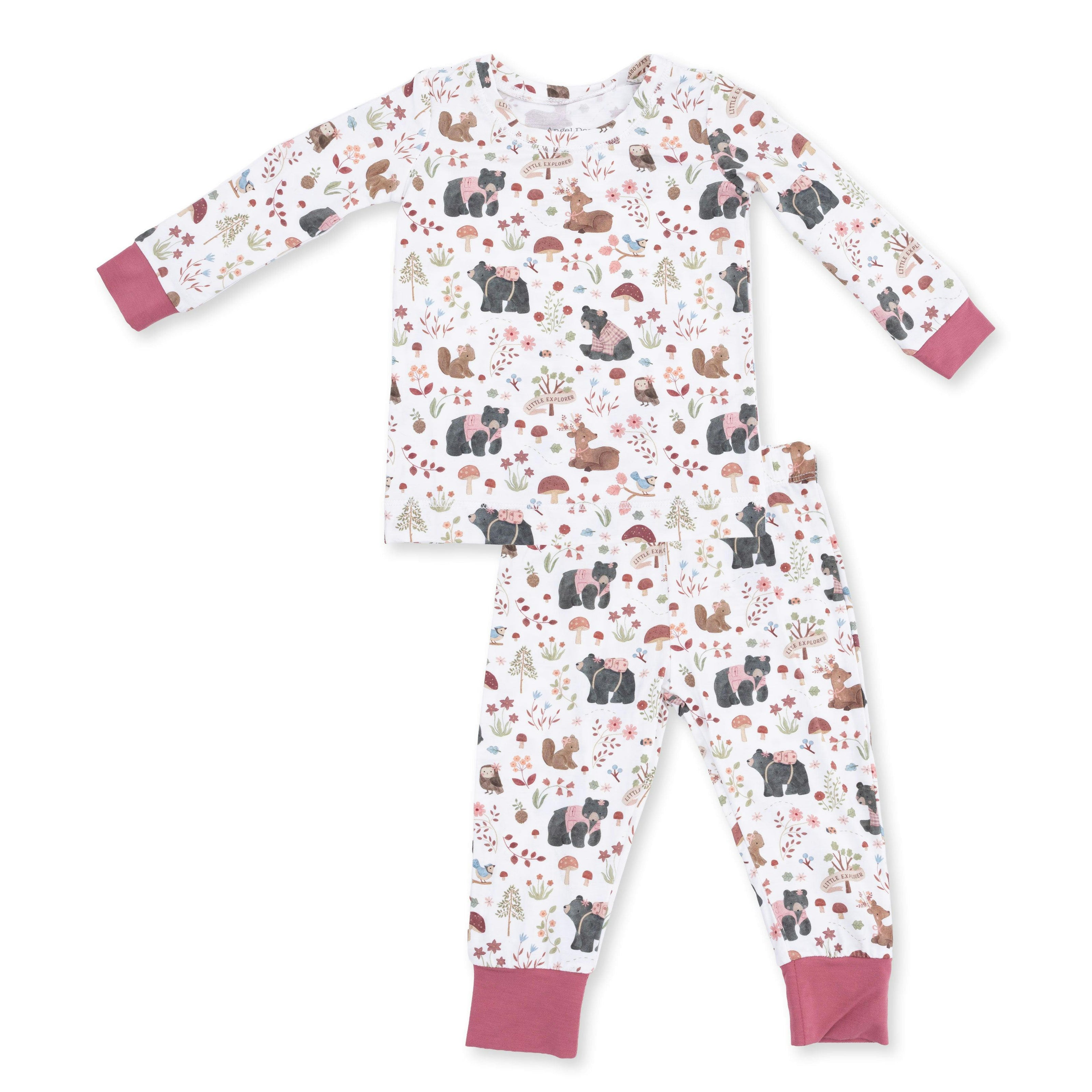 Southern Woodland Animals Pink - Long Sleeve Loungewear Set