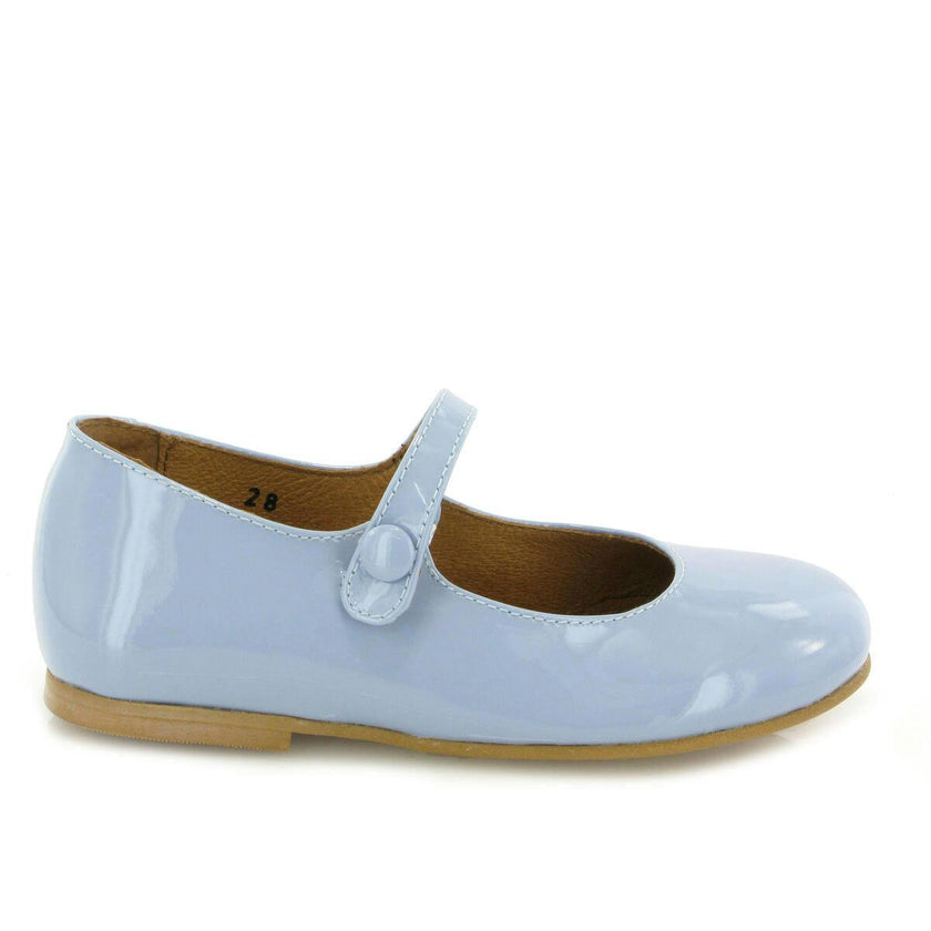 Patent Leather Mary Jane Ballerina, Sky Blue