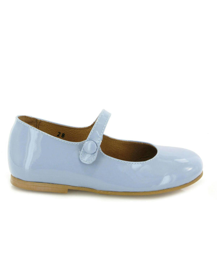 Patent Leather Mary Jane Ballerina, Sky Blue