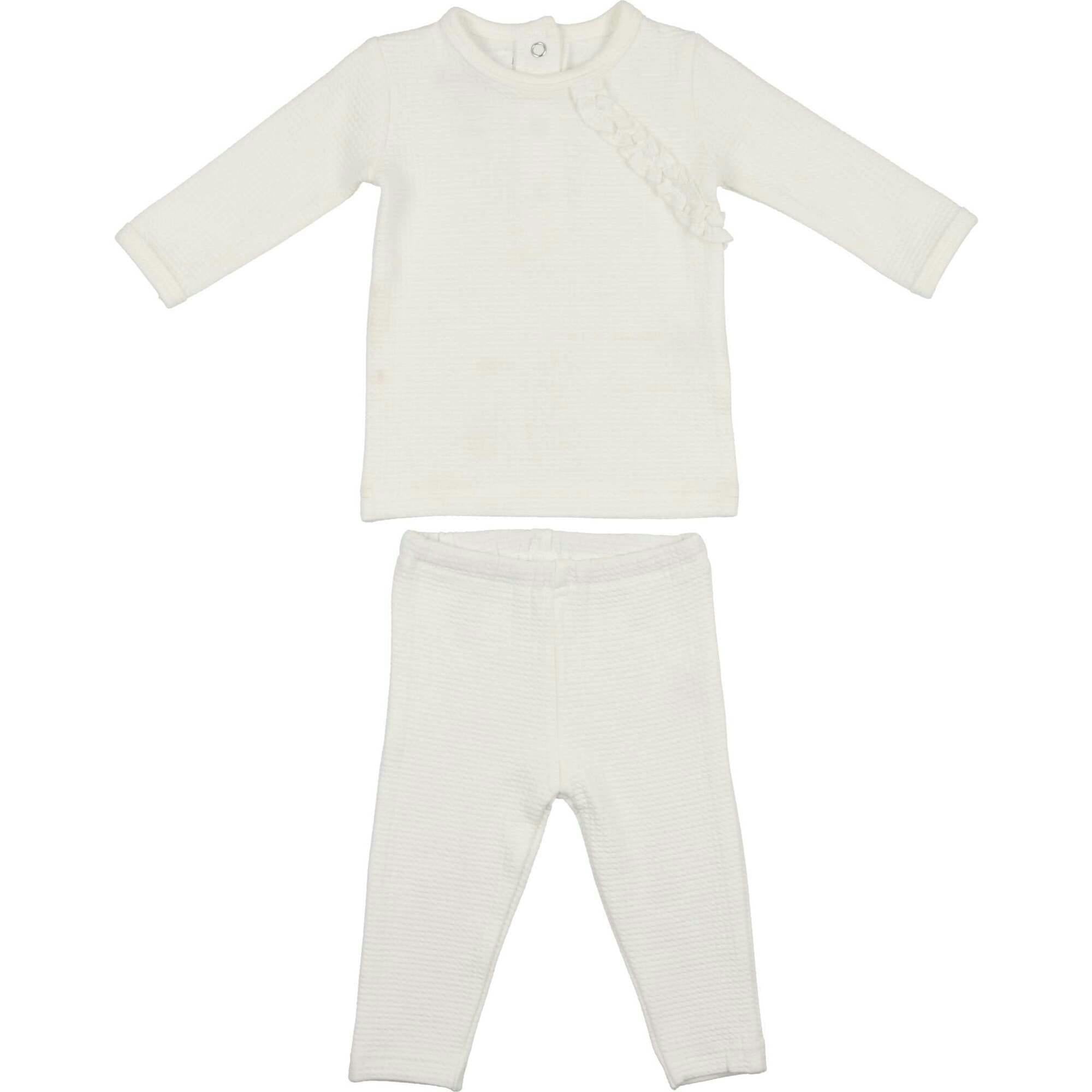 Girls Quilted Waffle 2-Piece Loungewear Set