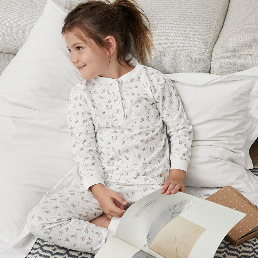 Kids Skiing Rabbits Pyjama