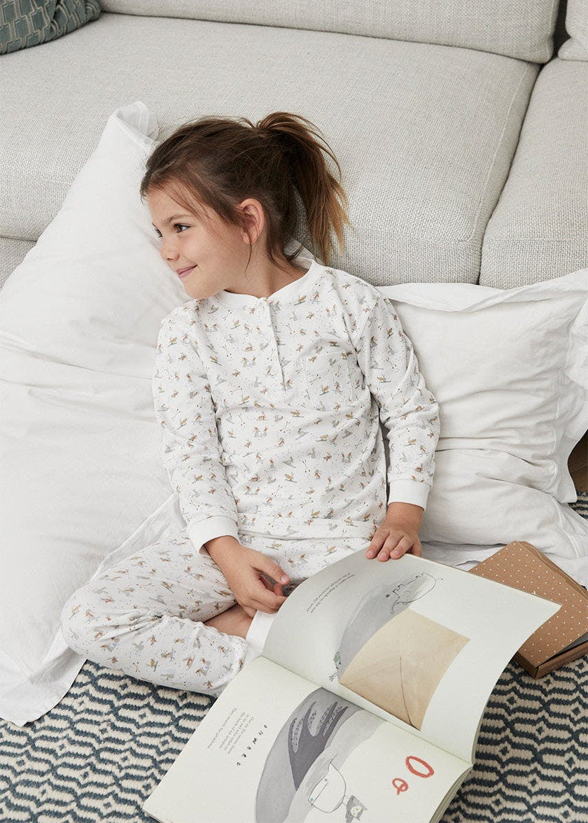 Kids Skiing Rabbits Pyjama