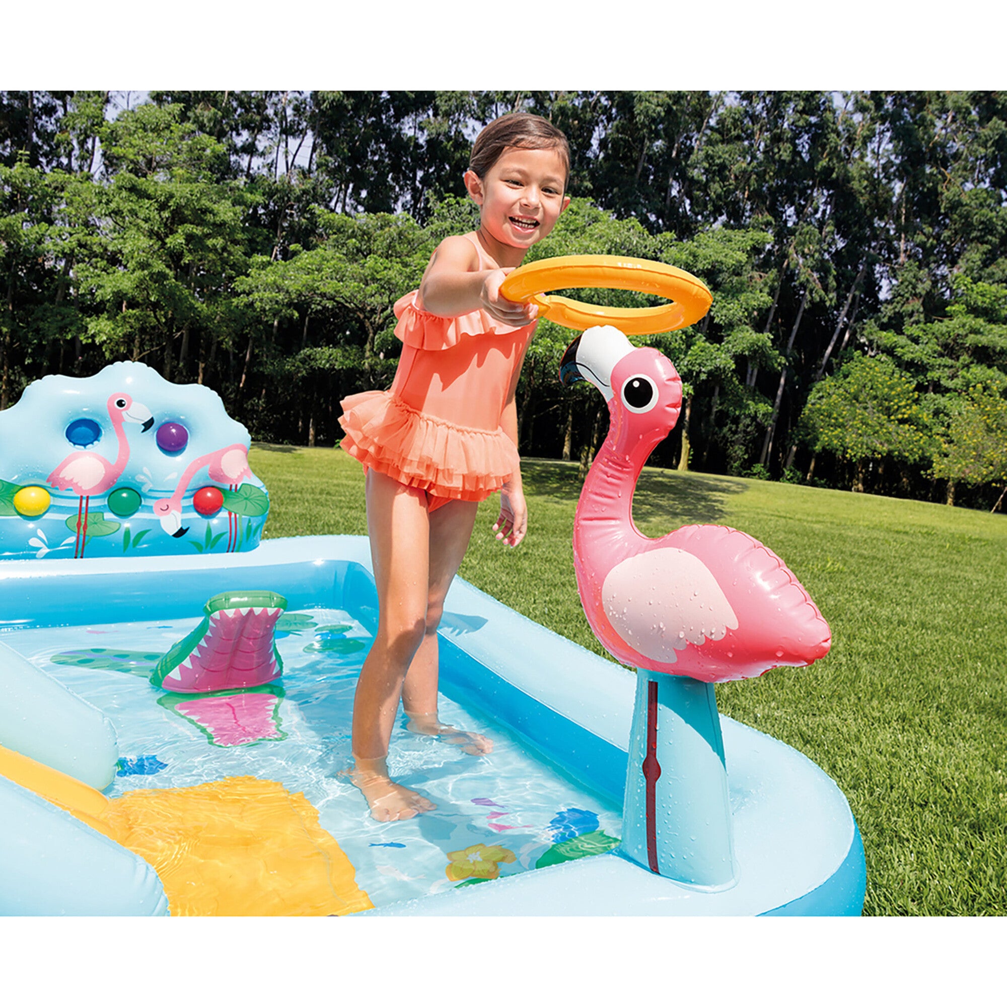 Inflatable Jungle Adventure Play Center Spray Kiddie Pool
