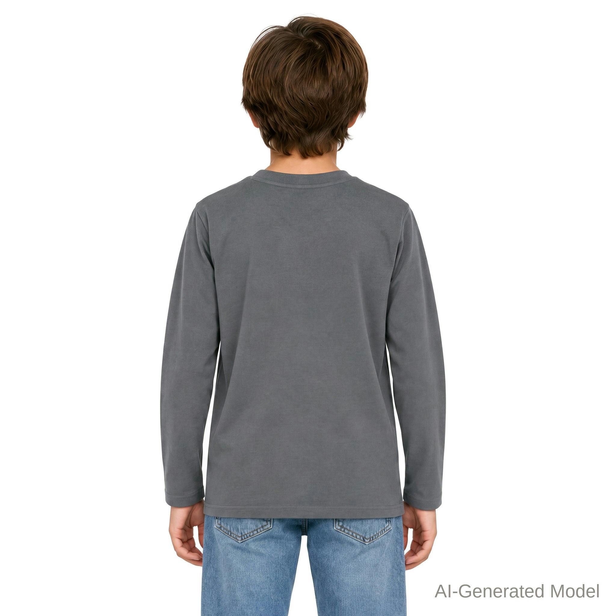 Boys Long Sleeve Graphic Tee | Yosemite - Charcoal