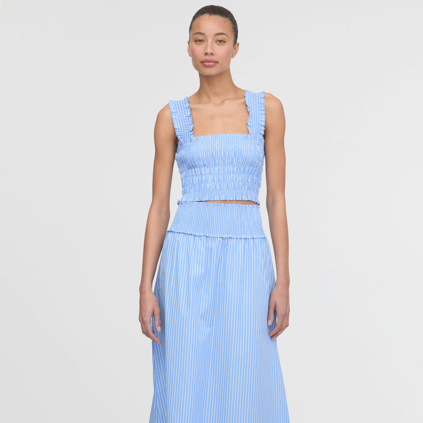 The Azalea Nap Top - Blue Stripe