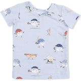 Baseballs Playing Baseball - Short Sleeve Loungewear Set