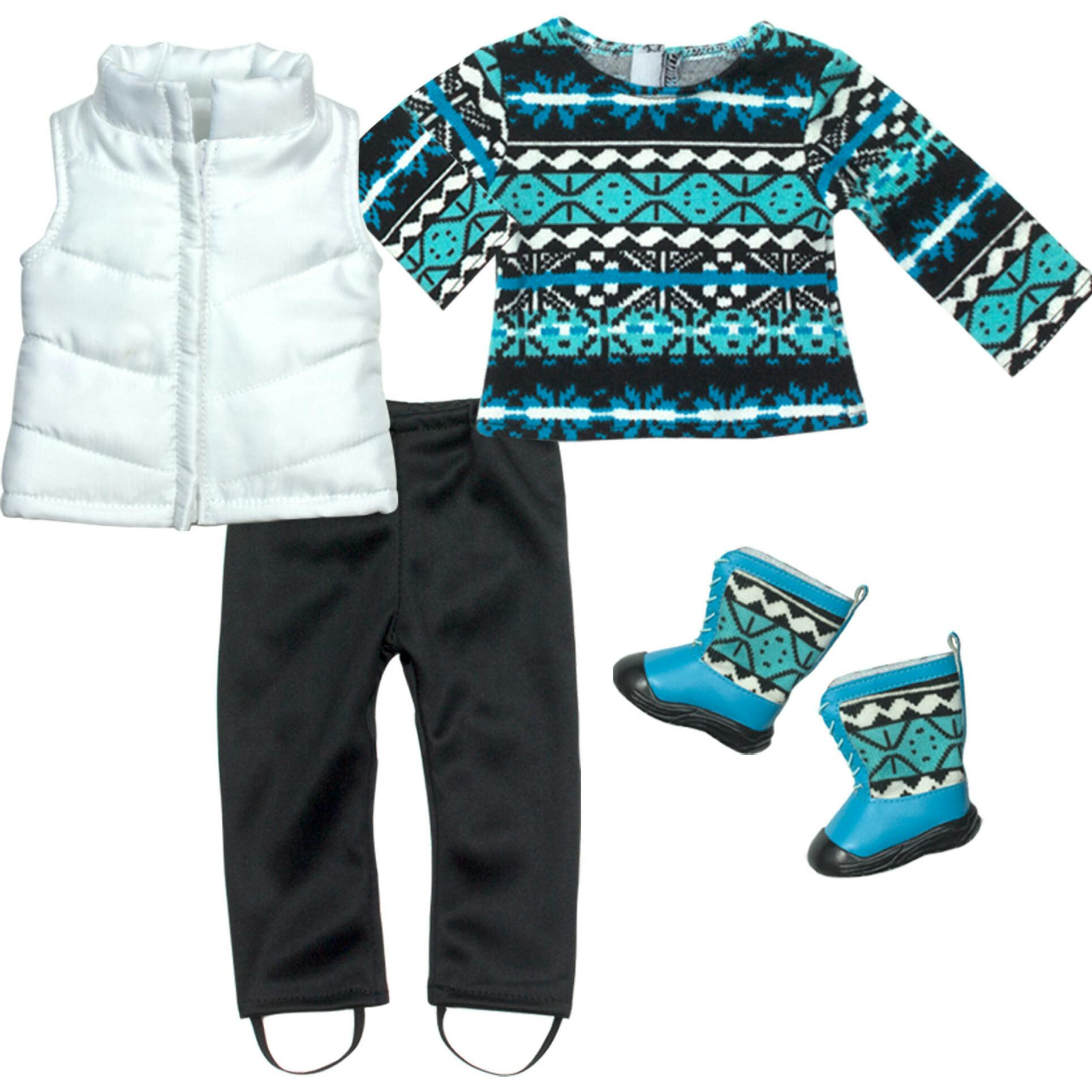 18'' Doll Print Knit Sweater
