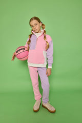 Color Block Pullover - Pink & Lilac