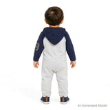 Infant (3-24M) Boys Hooded Romper | Sports All-Star - Navy
