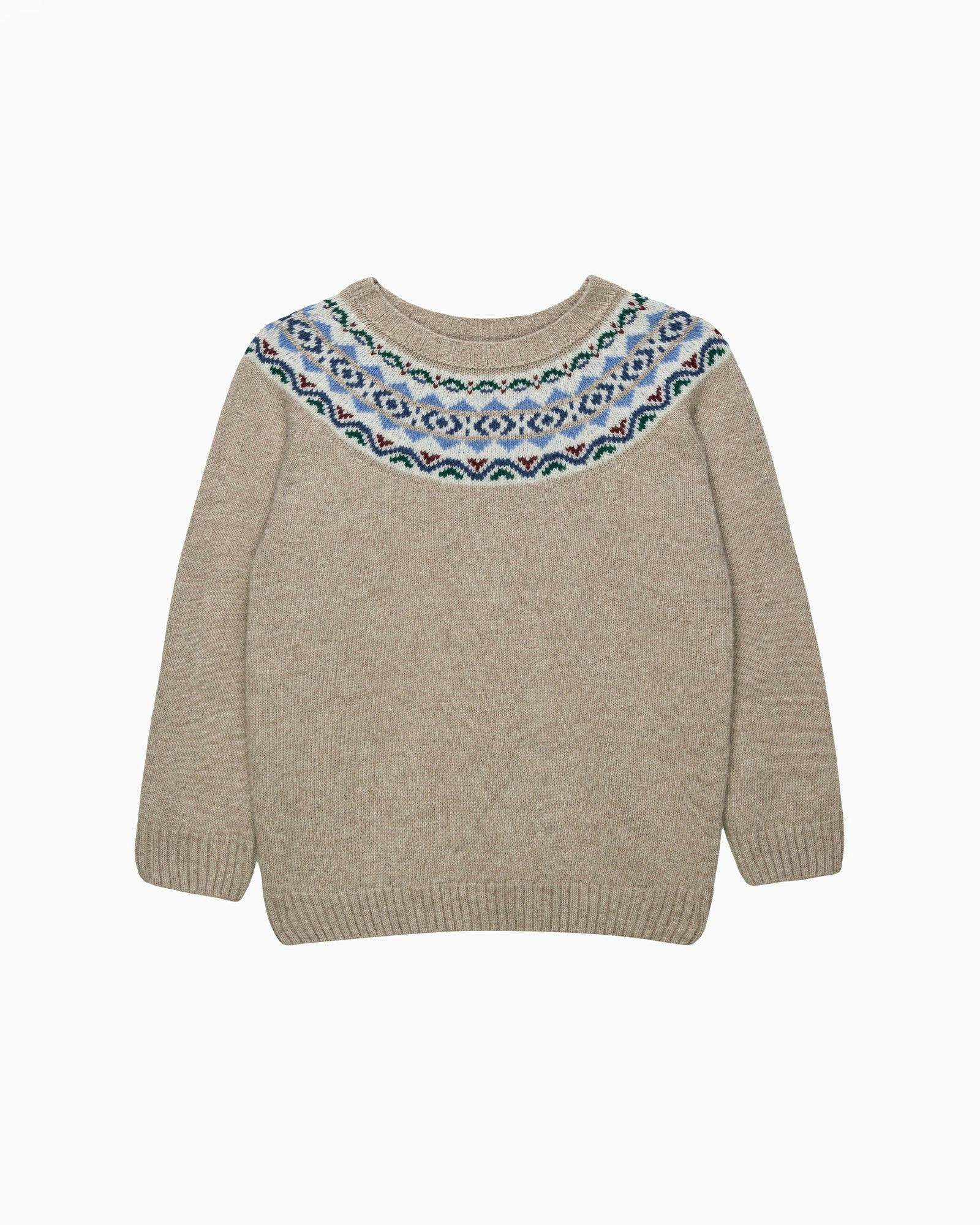 Frankie Fairisle sweater in Oatmeal