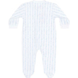 Blue Twirls Zipper Footie