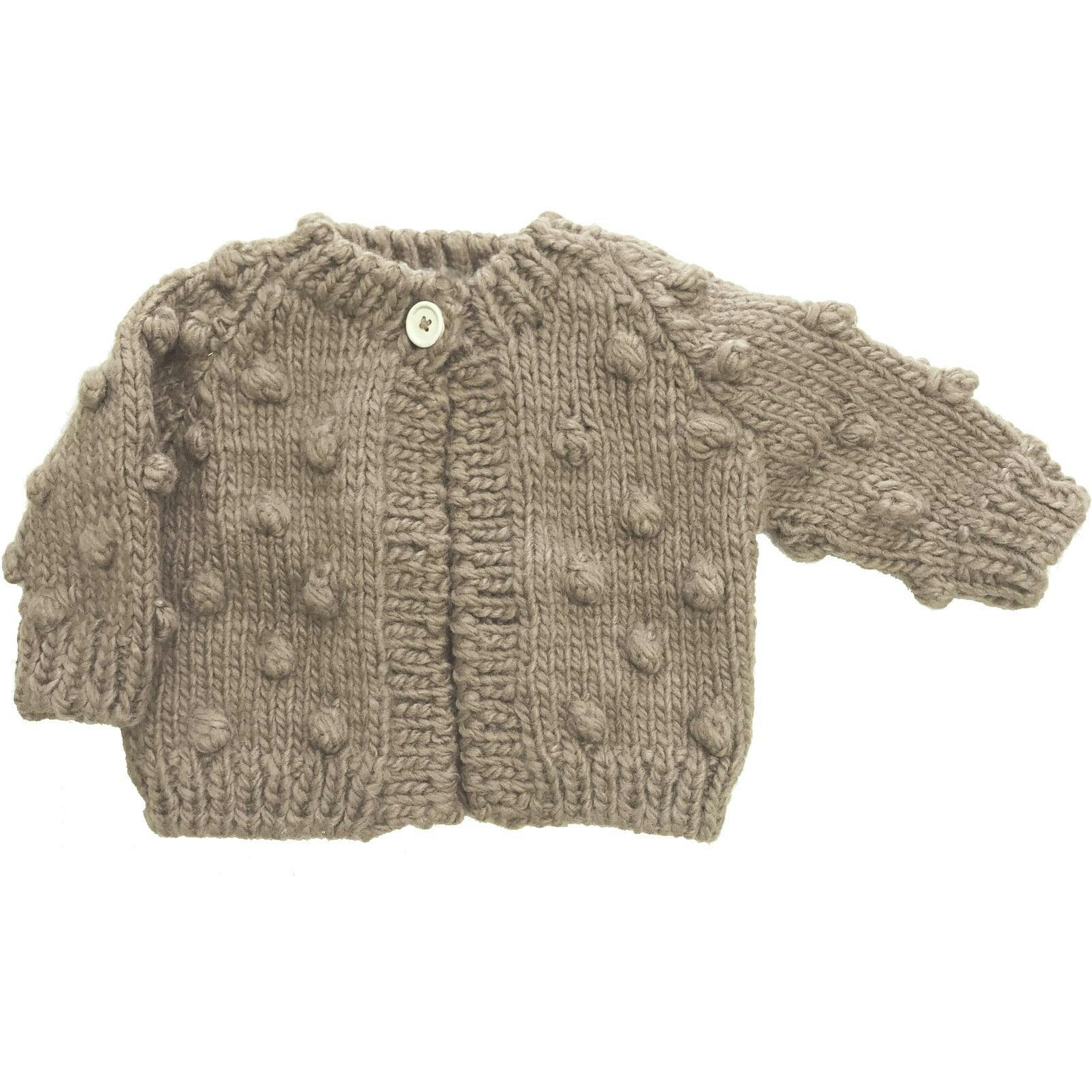 Popcorn Cardigan, Flax
