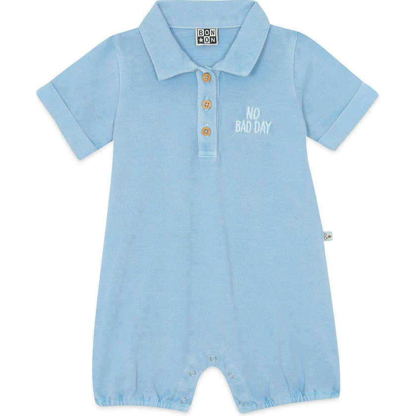 BONTON Lewis Baby Romper - Bleu Azul