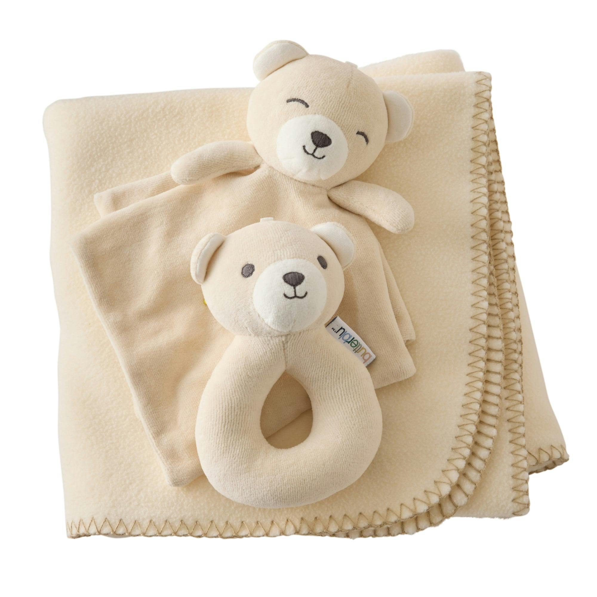 SNUGGLE + SHAKE - Baby Lovey Security Blanket Toy and Rattle Set