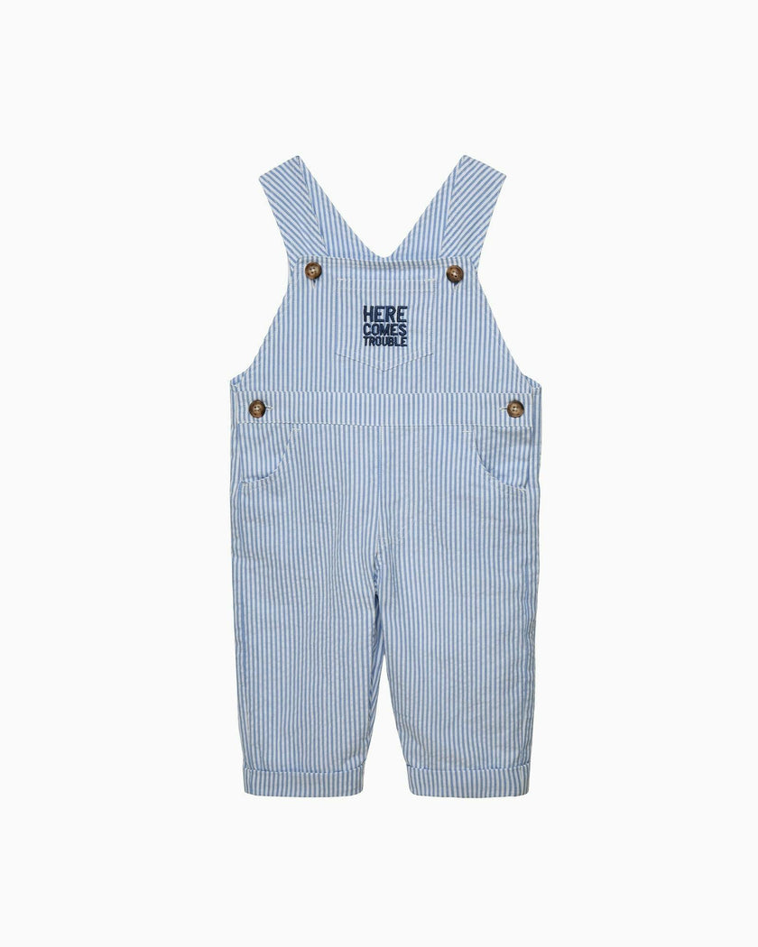 Baby Here Comes Trouble Dungarees
