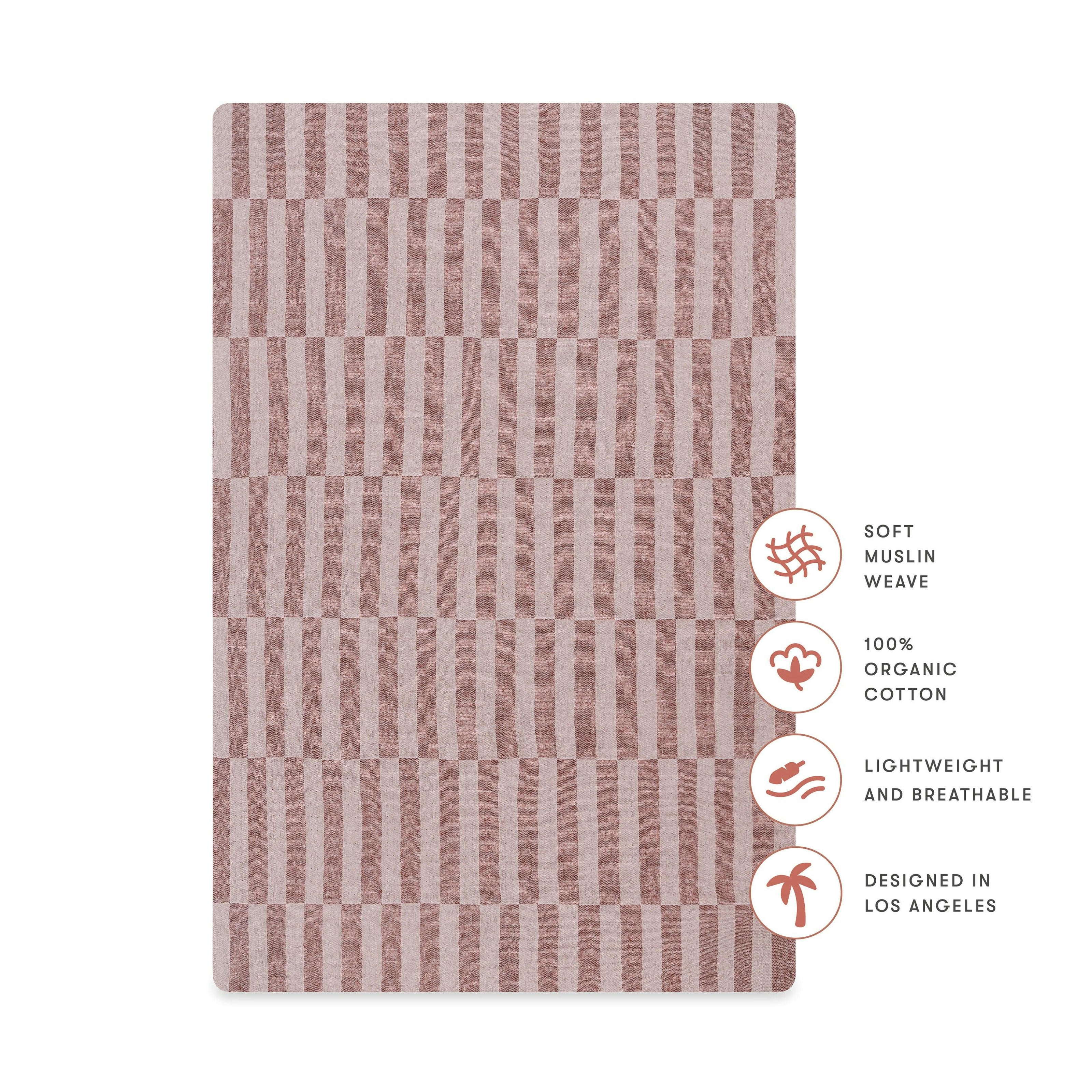 Babyletto Mini Crib Sheet in GOTS Certified Organic Muslin Cotton