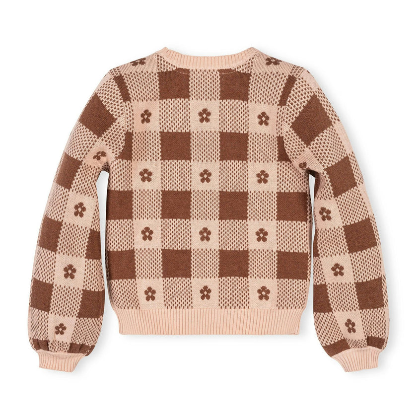 Organic Bow Detail Intarsia Sweater