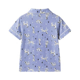Girls Purple Dalmatian & Heart Print Pajama Set | Dalmatian & Hearts