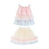 Pink Pastel Elunara Ruffle Set with Hair Clip