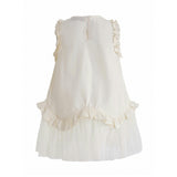 Cream Lumielle Ruffle Dress