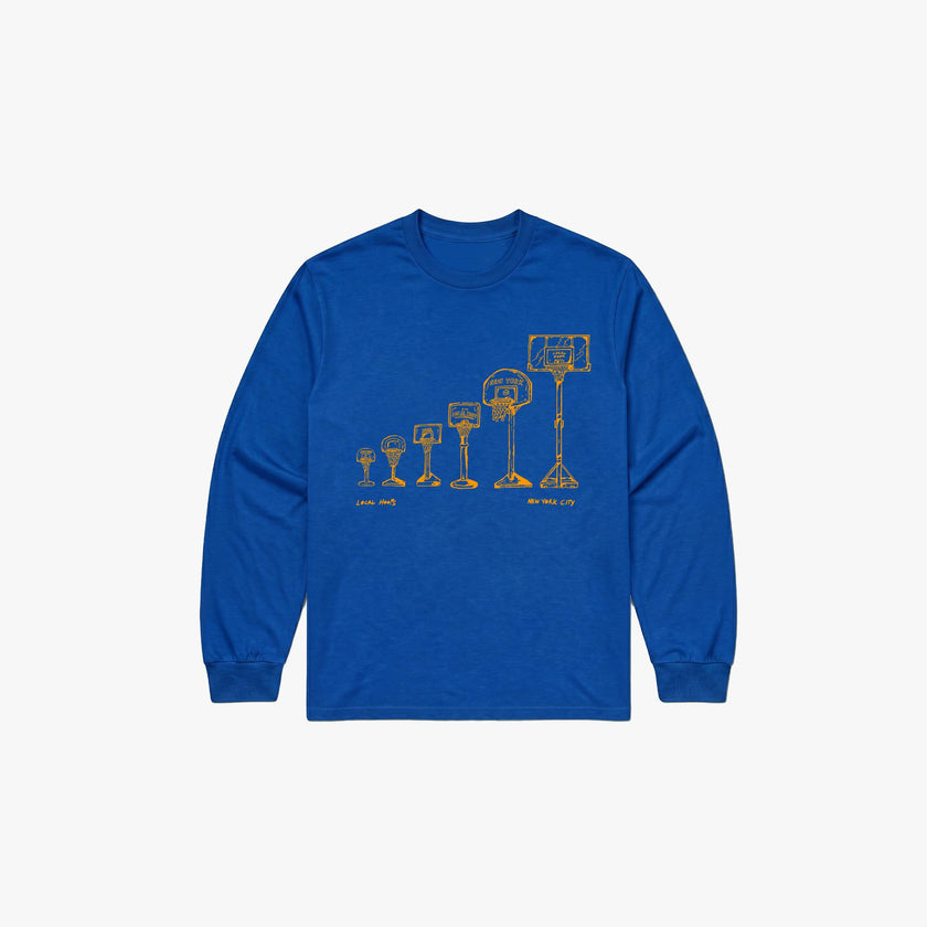 Kids Blue Adjustable Hoop Long Sleeve