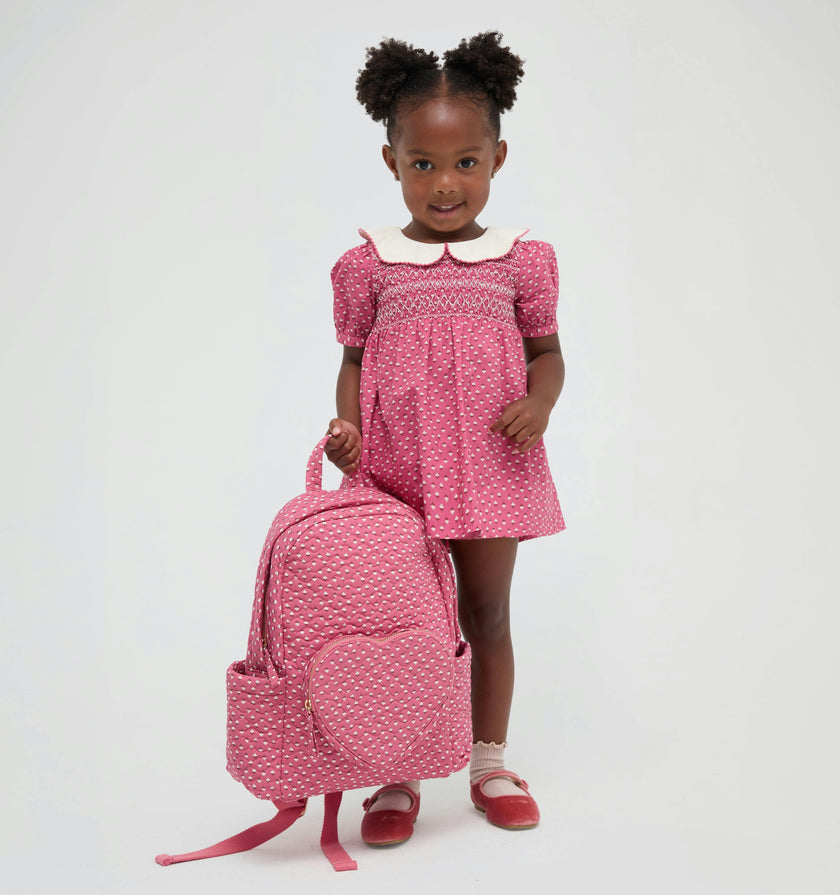 The Tiny Mina Nap Dress -  Poppy Half Drop Rose