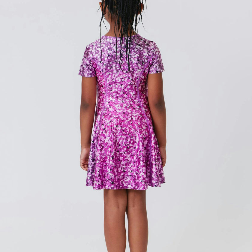 Girls Cap Sleeve Skater Dress