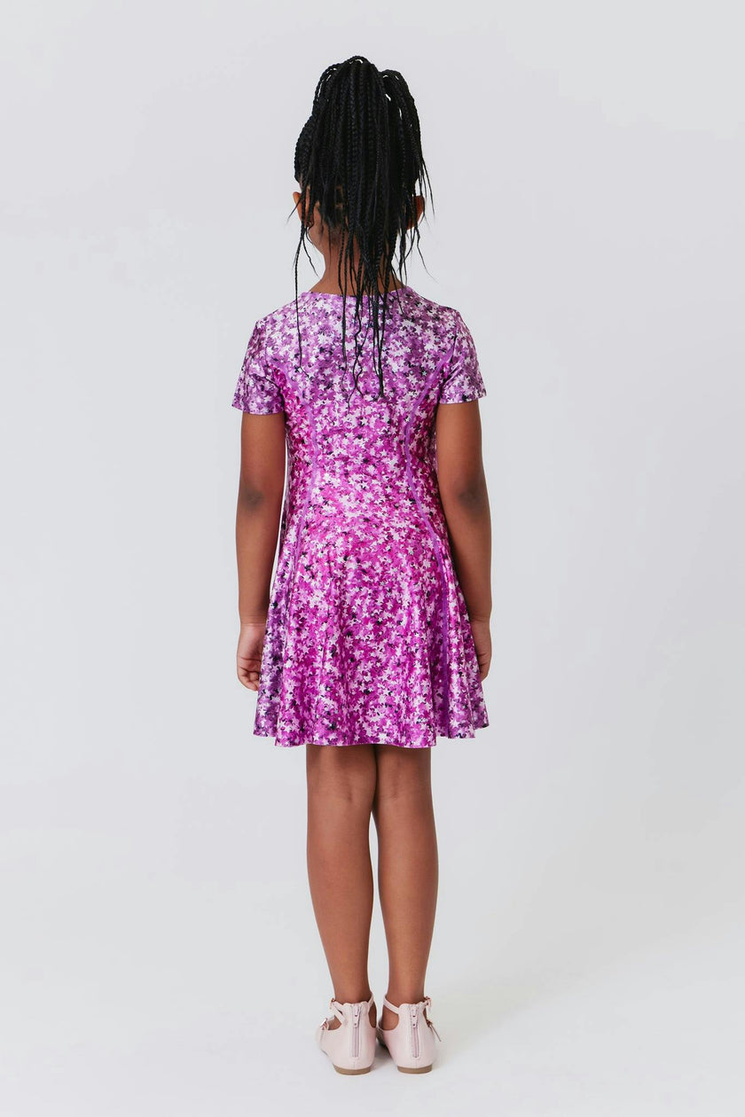 Girls Cap Sleeve Skater Dress